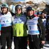 Christian Estrosi, Jure Kosir, le prince Albert II de Monaco et Mauro Serra - World Stars Ski Event au profit de l'association AS Star Team for Children le 16 janvier 2016 à Auron.