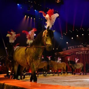 Image de la 3e soirée du 40e Festival International du Cirque de Monte-Carlo, le 16 janvier 2016 au chapiteau de Fontvieille à Monaco. © Eric Mathon / Pool Monaco / Bestimage