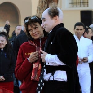 La princesse Stéphanie de Monaco était ravie de pouvoir proposer au public l'Open Air Circus Show, une parade et une réprésentation de cirque gratuite dans la ville, à Monaco le 16 janvier 2016, pour fêter les 40 ans du Festival International du Cirque de Monte-Carlo. © Bruno Bebert / Bestimage