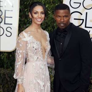 Jamie Foxx et sa fille Corinne - 73ème cérémonie annuelle des Golden Globe Awards à Beverly Hills, le 10 janvier 2016.