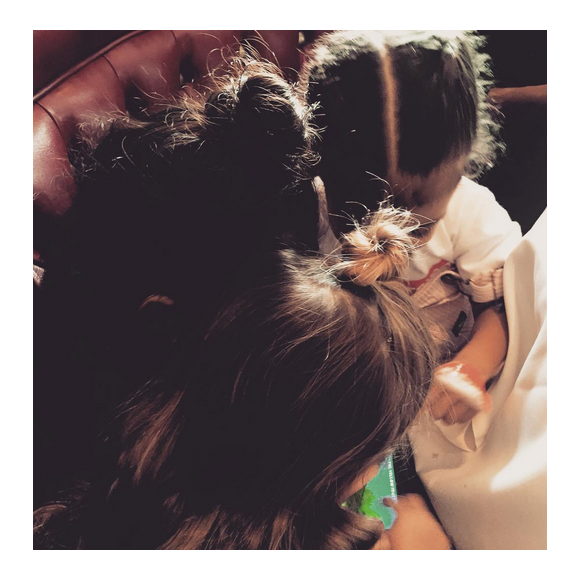 Kim Kardashian a publié une photo de sa fille North jouant avec sa cousine Penelop et une amie de famille sur sa page Instagram, le 20 janvier 2016.