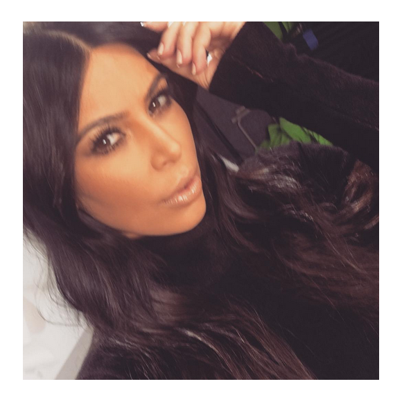 Kim Kardashian a publié un selfie sur sa page Instagram, le 13 janvier 2016.