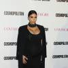 Kim Kardashian, enceinte à la soirée du 50ème anniversaire de la revue féminine ‘Cosmopolitan' au Ysabel à West Hollywood, le 12 octobre 2015.