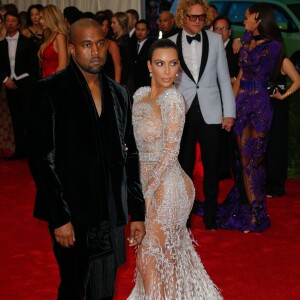 Kanye West et sa femme Kim Kardashian - Soirée Costume Institute Gala 2015 (Met Ball) au Metropolitan Museum, célébrant l'ouverture de Chine: à travers le miroir à New York. Le 4 mai 2015.
