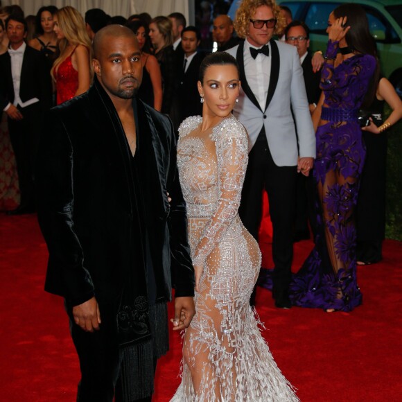 Kanye West et sa femme Kim Kardashian - Soirée Costume Institute Gala 2015 (Met Ball) au Metropolitan Museum, célébrant l'ouverture de Chine: à travers le miroir à New York. Le 4 mai 2015.