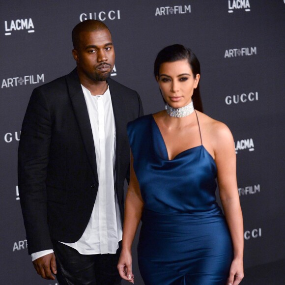 Kim Kardashian et son mari Kanye West - Soirée "LACMA Art + Film Gala" à Los Angeles le 1er novembre 2014.