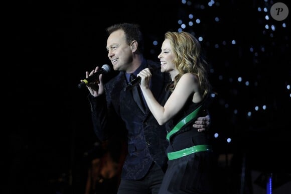 Jason Donovan et Kylie Minogue - Concert PWL Hit Factory à Londres le 21 décembre 2012.