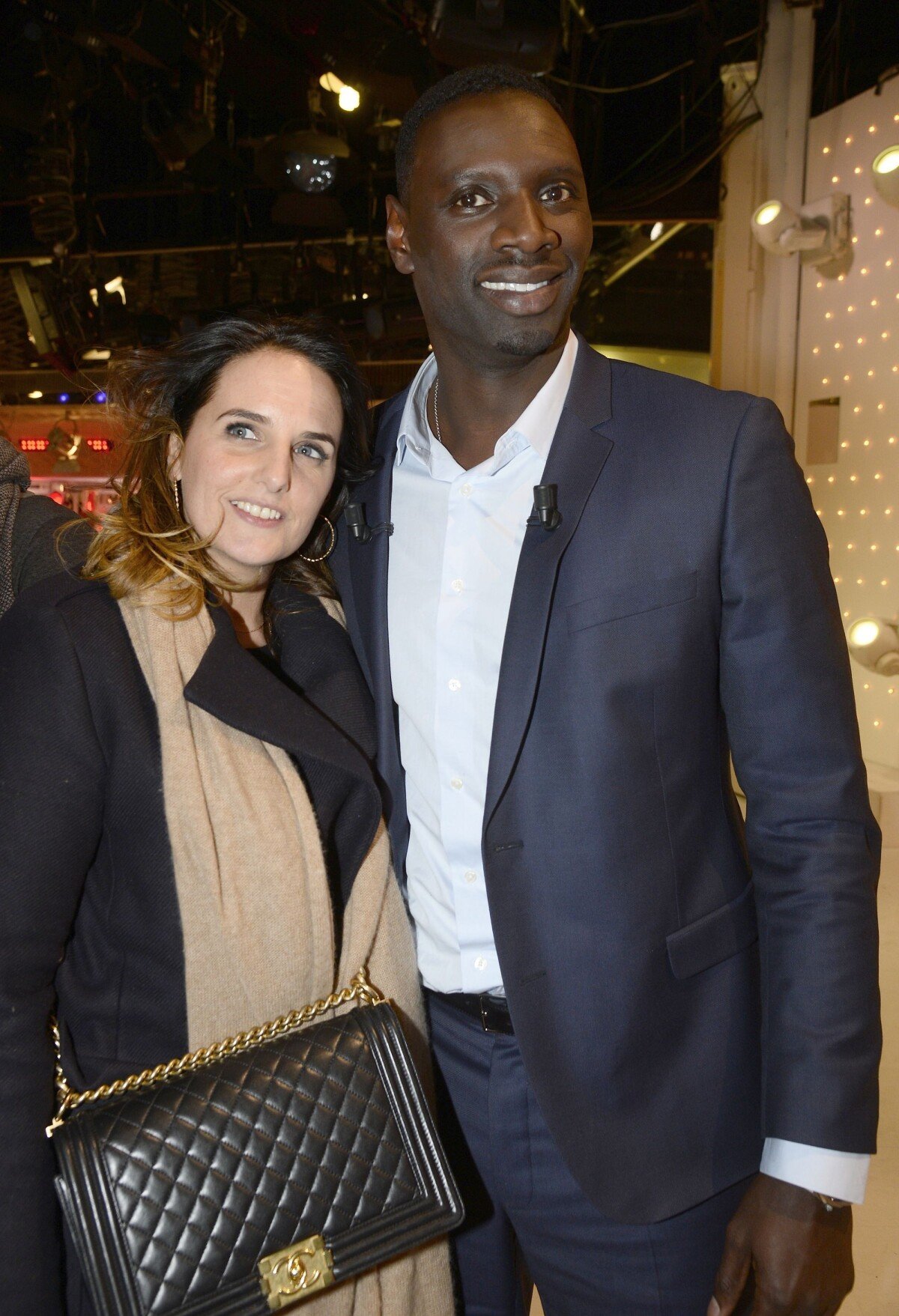 Photo Omar Sy et sa femme Hélène Enregistrement de l émission