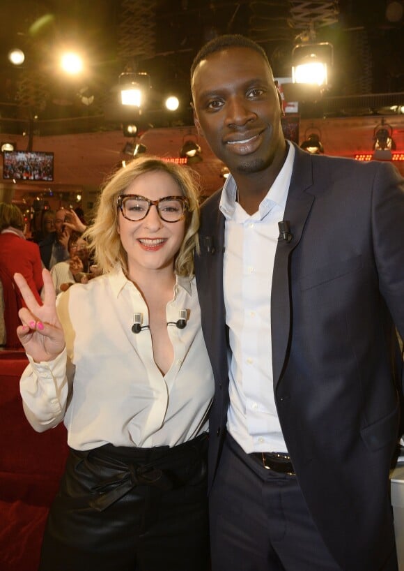 Marilou Berry et Omar Sy - Enregistrement de l'émission "Vivement Dimanche" à Paris le 20 Janvier 2016 et qui sera diffusée le 24 Janvier 2016. Invité principal Omar Sy.