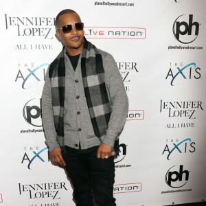 Le rappeur T.I. - Arrivée des people à la première représentation de "All I Have", le nouveau show de Jennifer Lopez, au Planet Hollywood Resort & Casino à Las Vegas, le 20 janvier 2016.