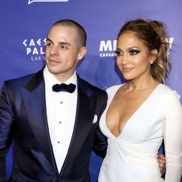 Casper Smart et sa compagne Jennifer Lopez lors de l'after party "Jennifer Lopez : All I have" et de l'inauguration du restaurant Mr Chow à Las Vegas, le 20 janvier 2016.