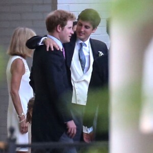 Le prince Harry lors du mariage de son ami Guy Pelly avec Lizzy Wilson le 3 mai 2014 à Memphis.