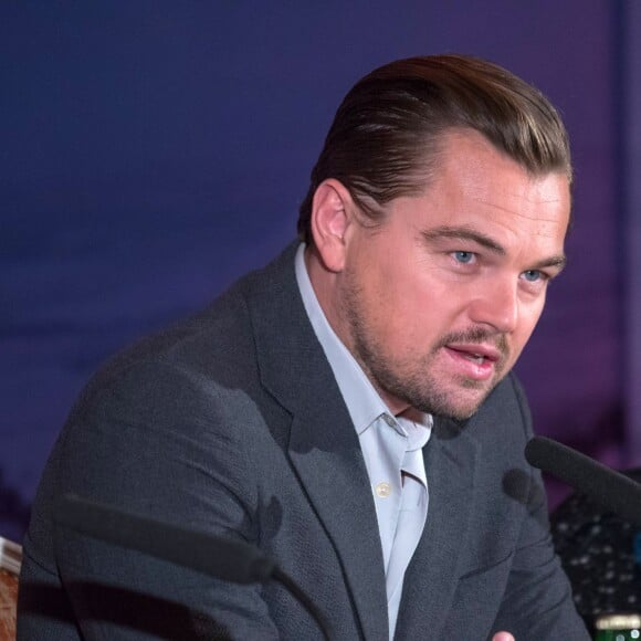 Leonardo DiCaprio - Conférence de presse du film "The Revenant" à l'hôtel Bristol à Paris le 18 janvier 2016.
