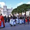 Le prince Albert II de Monaco et la princesse Charlène ont participé à la traditionnelle de la Sainte Dévote à Monaco, le 27 janvier 2016. C'est un jour férié en Principauté, avec la messe traditionnelle célébrée dans la cathédrale par Monseigneur Barsi, suivie de la procession vers le Palais dans les rues de Monaco Ville. ©Bruno Bebert/Bestimage