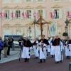 Le prince Albert II de Monaco et la princesse Charlène ont participé à la traditionnelle de la Sainte Dévote à Monaco, le 27 janvier 2016. C'est un jour férié en Principauté, avec la messe traditionnelle célébrée dans la cathédrale par Monseigneur Barsi, suivie de la procession vers le Palais dans les rues de Monaco Ville. ©Bruno Bebert/Bestimage