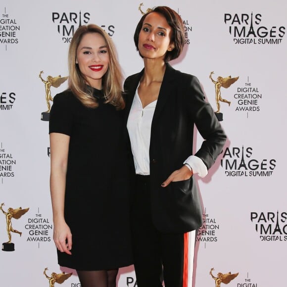 Exclusif - Joy Esther et Sonia Rolland - Soirée de remise des prix du "Paris Images Digital Summit" à Enghien-les-Bains. Le 28 janvier 2016.