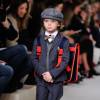 Le fils de Marc Lavoine Milo defile pour la collection Bonpoint pendant la fashion week a Paris, France, le 27 janvier 2016.
