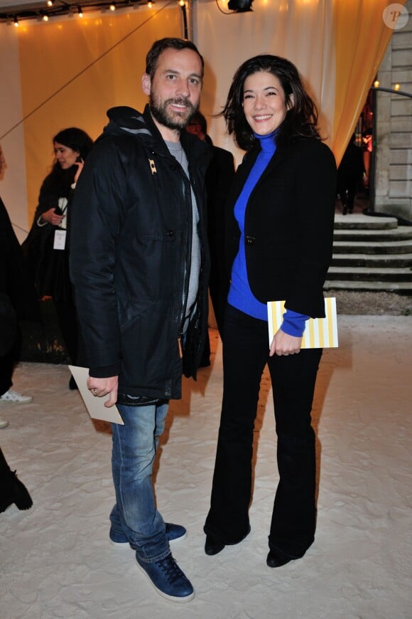 Fred Testot et Melanie Doutey assistent a la presentation Bonpoint a Paris, France le 27 janvier 2016.