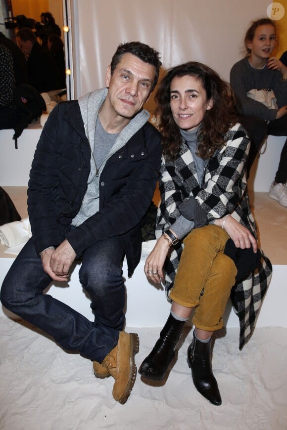 Marc Lavoine et Mademoiselle Agnès (Agnès Boulard, Melle Agnès) - People au défilé "Bonpoint" pendant la fashion week de Paris, le 27 janvier 2016. © Olivier Borde/Bestimage