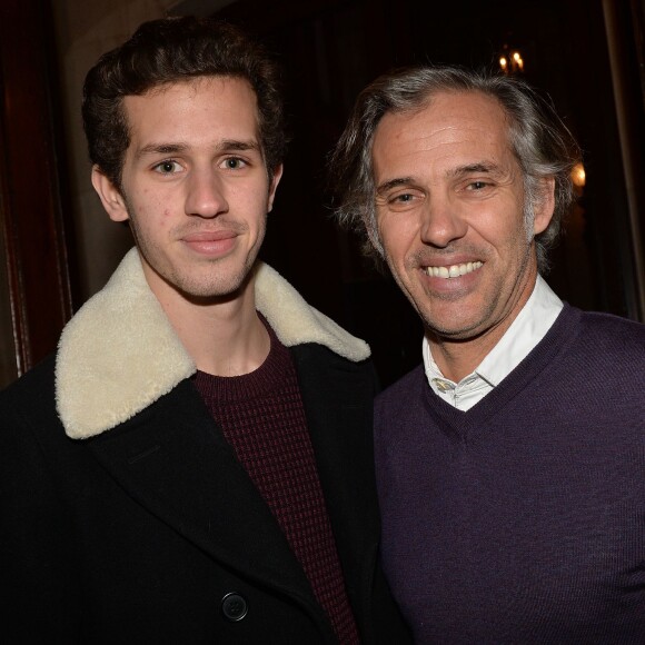 Paul Belmondo et son fils Victor - People à la présentation exclusive du Range Rover "EVOQUE Cabriolet" à la Maison Chapal à Paris. Le 28 janvier 2016 © Veeren / Bestimage