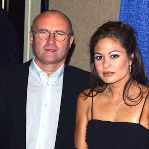 Phil Collins et son épouse Orianne lors des Songwriters Hall Of Fame Awards au Marriott Marquis Hotel de New York, le 12 juin 2003