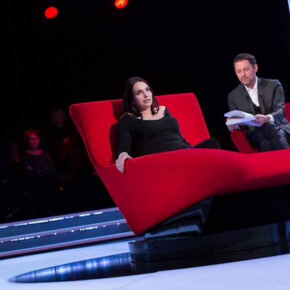 Exclusif - Enregistrement de l'émission "Le Divan" présentée par Marc-Olivier Fogiel avec Béatrice Dalle en invité, le 16 janvier 2016. Elle sera diffusée le 2 février 2016, sur France 3. Cyril Moreau/Bestimage