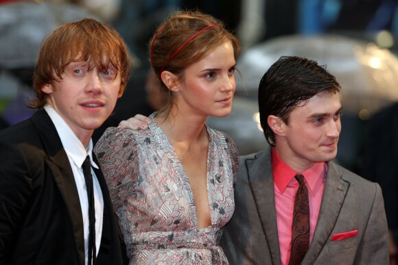 Rupert Grint, Emma Watson et Daniel Radcliffe à Londres pour l'avant-première de Harry Potter et le Prince de sang-mêlé le 7 juillet 2009