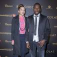 Blaise Matuidi et sa femme Isabelle - Avant-première du film "Chocolat" au Gaumont Champs-Elysées Marignan à Paris, le 1er février 2016.