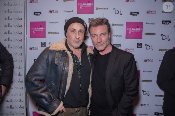 Exclusif - Dominic Bachy et Roméo Sarfati - Photocall lors de l'avant-première du film "Des amours, désamour" au cinéma Gaumont Opéra à Paris, le 1er février 2016.