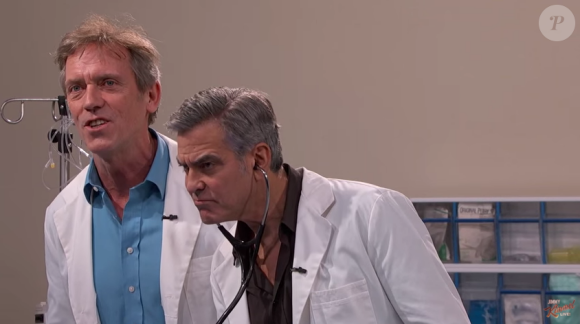 George Clooney (avec Hugh Laurie) au Jimmy Kimmel Live pour rejouer Urgences (capture d'écran)