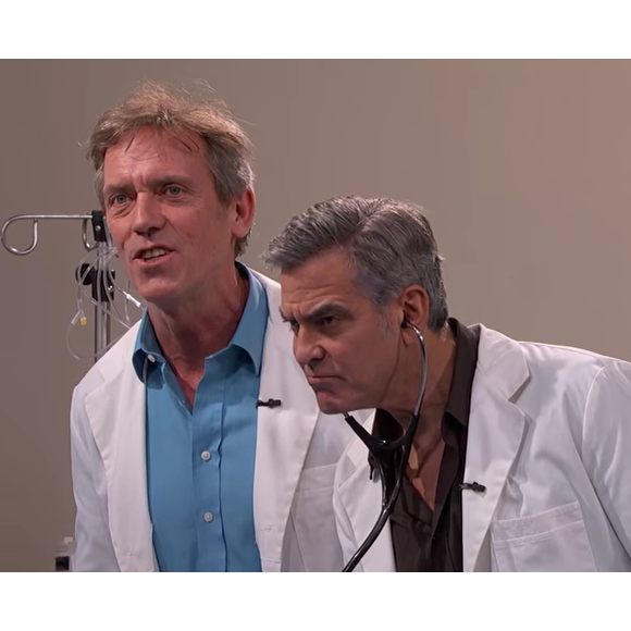 George Clooney (avec Hugh Laurie) au Jimmy Kimmel Live pour rejouer Urgences (capture d'écran)