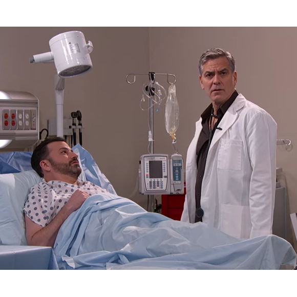 George Clooney au Jimmy Kimmel Live pour rejouer Urgences (capture d'écran)