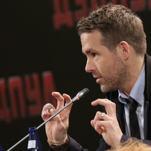 Ryan Reynolds en conférence de presse pour le film "Deadpool" à Moscou. Le 25 janvier 2016
