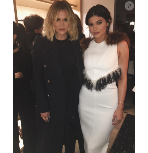 Khloé Kardashian et Kylie Jenner assistent à la soirée de lancement des produits de la marque Ouai à Los Angeles. Photo publiée le 4 février 2016.