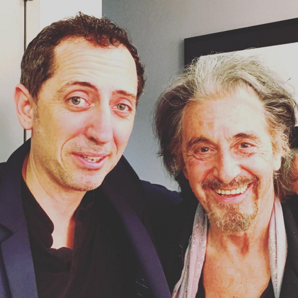 Gad Elmaleh pose avec Al Pacino (photo postée le 27 janvier 2016).