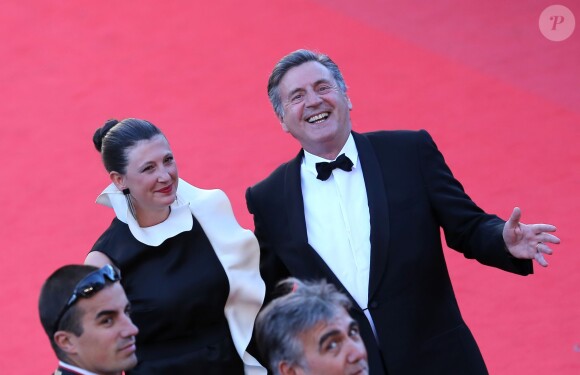 Aude et Daniel Auteuil - Montée des marches du film "La Vénus à la fourrure" lors du 66e festival du film de Cannes. Le 25 mai 2013.