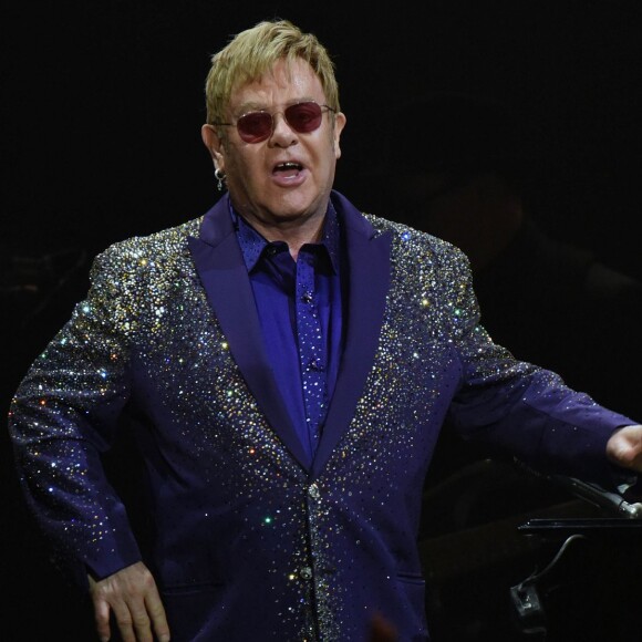 Elton John en concert à Sydney. Le 19 décembre 2015
