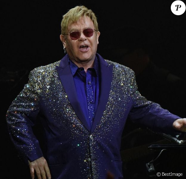 Elton John en concert à Sydney. Le 19 décembre 2015