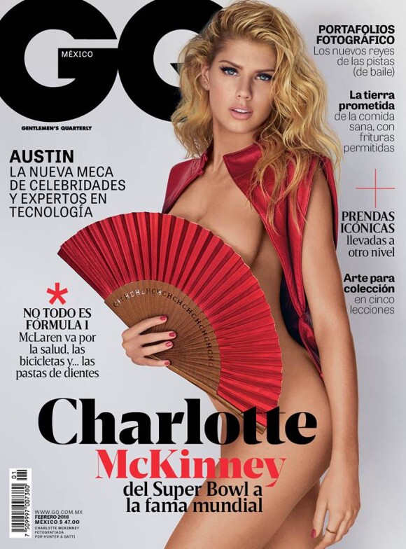 Charlotte McKinney en couverture du numéro de février 2016 de GQ México.