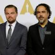 Actor Leonardo DiCaprio, left, and director Alejandro Gonzalez Inarritu attend the 88th annual Academy Awards Oscar nominees luncheon at the Beverly Hilton Hotel in Beverly Hills, Los Angeles, CA, USA, on February 8, 2016. Photo by Jim Ruymen/UPI/ABACAPRESS.COM09/02/2016 - Los Angeles