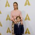 Actors Brie Larson, left, and Jacob Tremblay attend the 88th annual Academy Awards Oscar nominees luncheon at the Beverly Hilton Hotel in Beverly Hills, Los Angeles, CA, USA, on February 8, 2016. Photo by Jim Ruymen/UPI/ABACAPRESS.COM09/02/2016 - Los Angeles