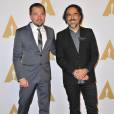 (L-R) Leonardo DiCaprio and Alejandro Gonzalez Inarritu arrives at the 88th Annual Academy Awards Nominee Luncheon held at The Beverly Hilton in Beverly Hills, Los Angeles, CA, USA, on Monday February 8, 2016. Photo By Sthanlee B. Mirador/DDP USA/ABACAPRESS.COM09/02/2016 - Los Angeles