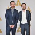 (L-R) Sam Smith and Jimmy Napes arrives at the 88th Annual Academy Awards Nominee Luncheon held at The Beverly Hilton in Beverly Hills, Los Angeles, CA, USA, on Monday February 8, 2016. Photo By Sthanlee B. Mirador/DDP USA/ABACAPRESS.COM09/02/2016 - Los Angeles