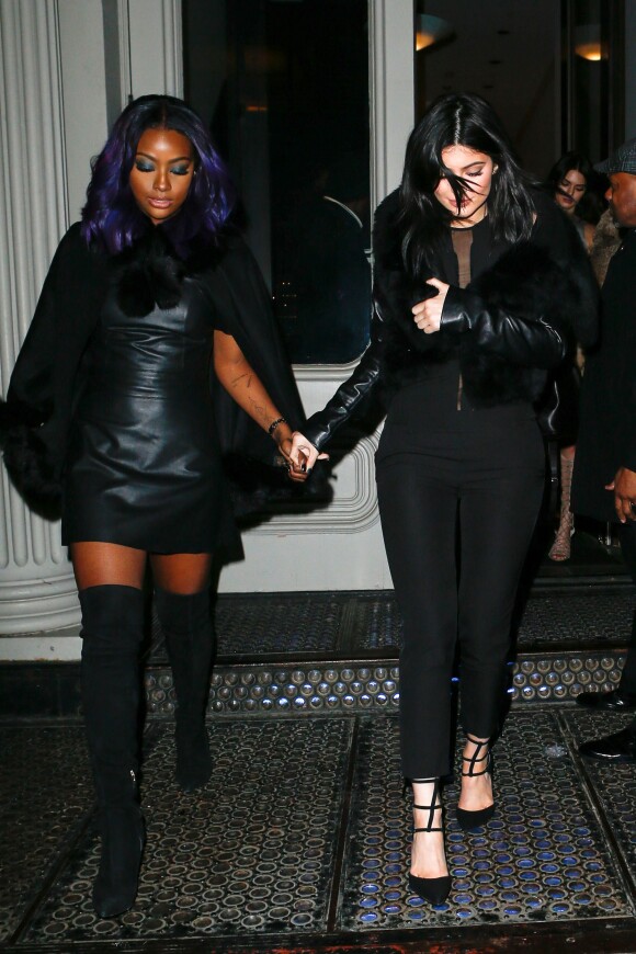Justine Skye et Kylie Jenner à New York, le 8 février 2016.