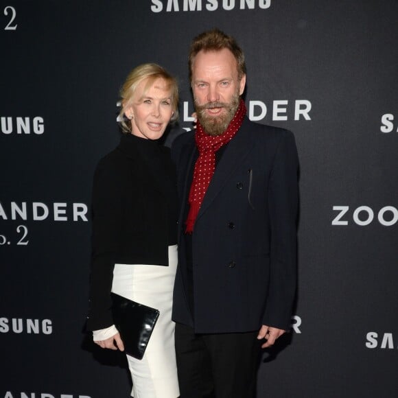 Trudie Styler et Sting lors de la première de Zoolander 2 au Alice Tully Hall à New York le 9 février 2016.