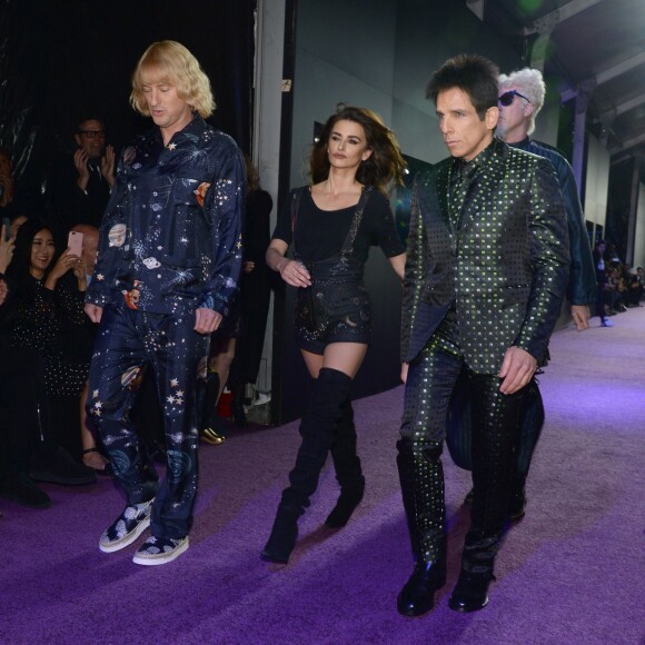 Owen Wilson, Penélope Cruz, Ben Stiller et Will Ferrel lors de la première de Zoolander 2 au Alice Tully Hall à New York le 9 février 2016.