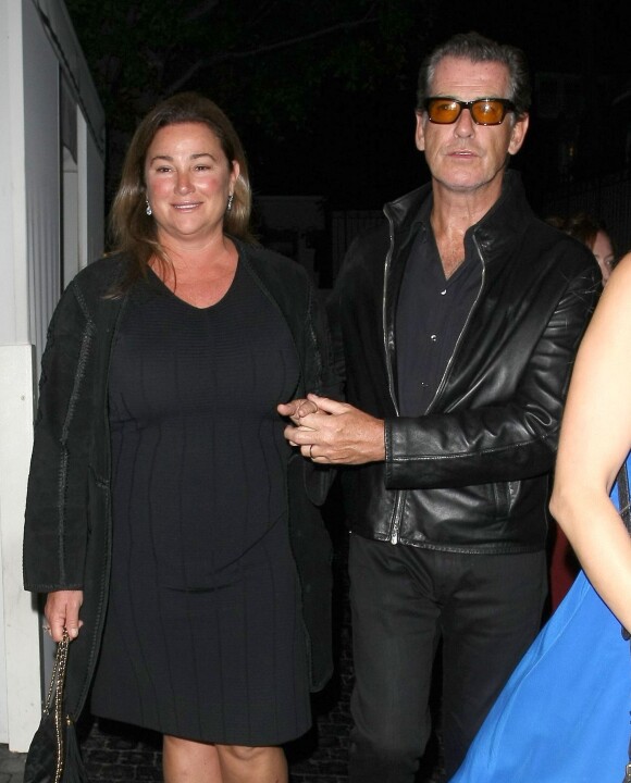 Pierce Brosnan et sa femme Keely Smith arrivent au Château Marmont à West Hollywood, le 4 juin 2015.