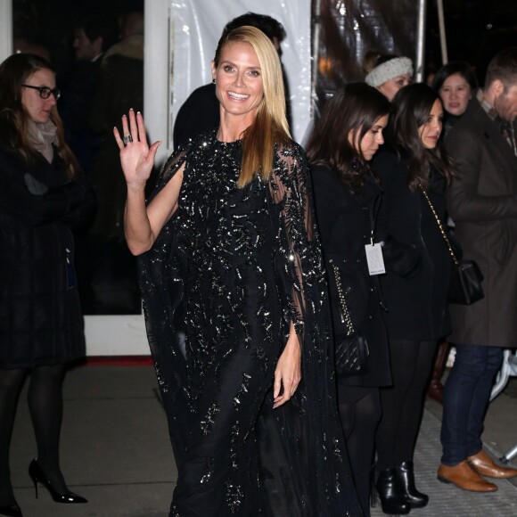 Heidi Klum assiste au gala "amfAR New York" de l'amfAR au Cipriani Wall Street. New York, le 10 février 2016.