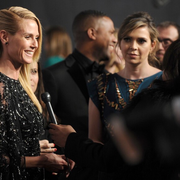 Heidi Klum assiste au gala "amfAR New York" de l'amfAR au Cipriani Wall Street. New York, le 10 février 2016.