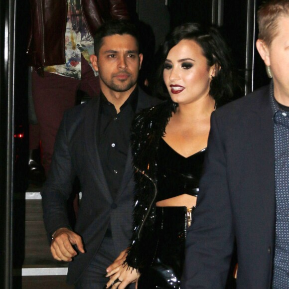 Demi Lovato et son compagnon Wilmer Valderrama - People à l'after party de Jennifer Lopez des American Musics Awards à Hollywood le 22 novembre 2015. © CPA / Bestimage